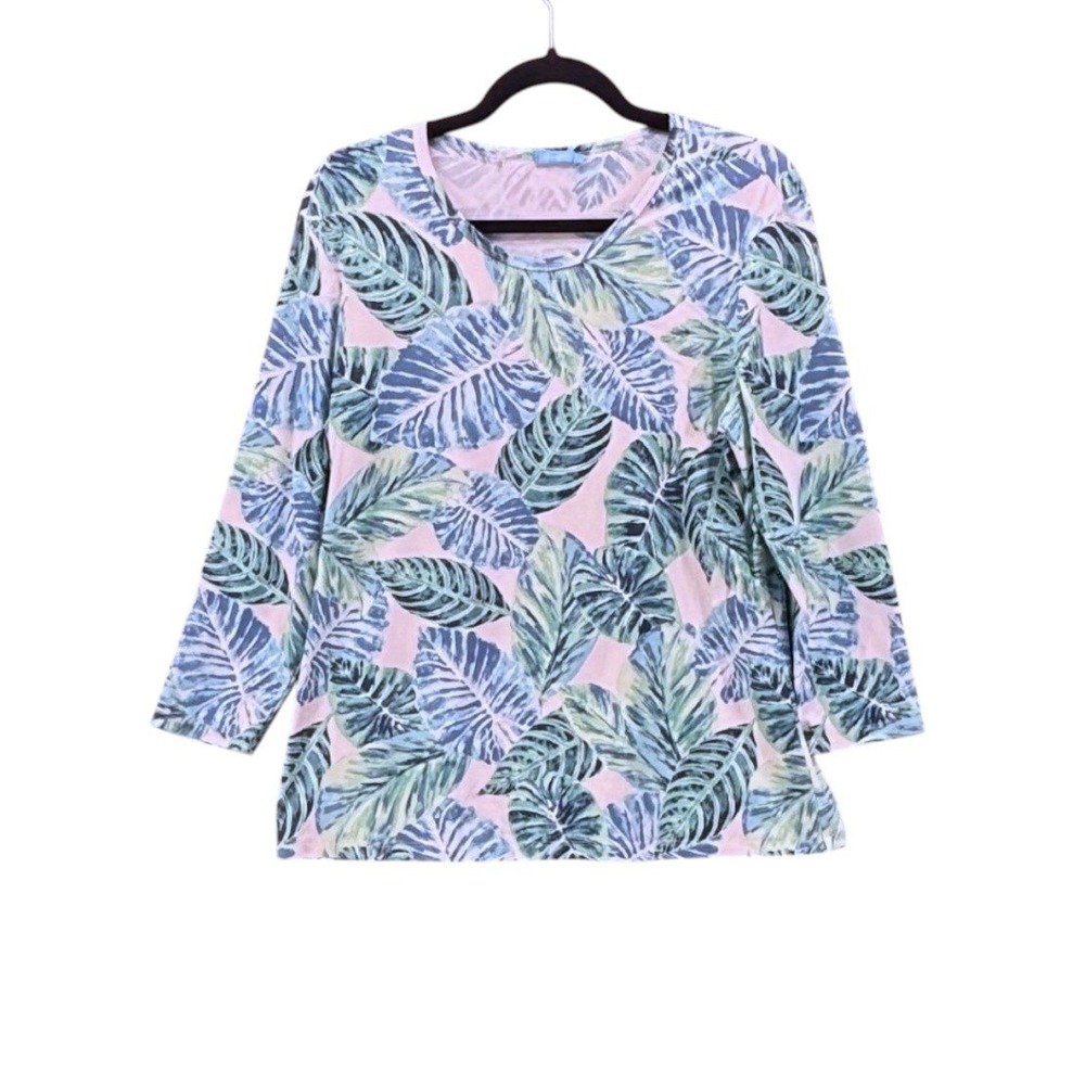 J Mclaughlin Catalina Cloth Top XL Performance Nylon Stretchy Travel Sea Beach